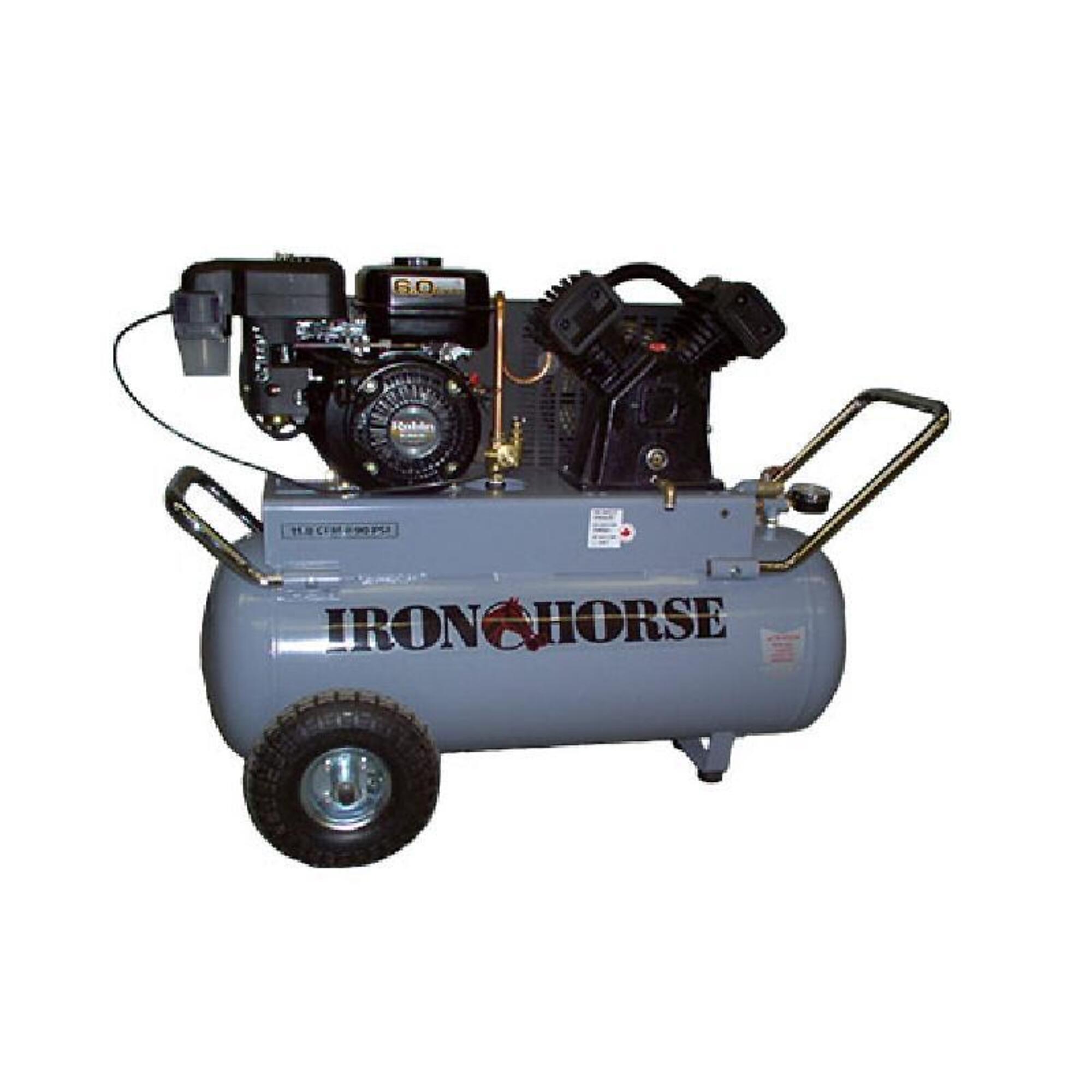 Iron Horse, 25 Gallon 11 CFM Air Compressor, Horsepower 5.5 HP, Air Tank Size 25 Gal, Model# IHP55G25H1